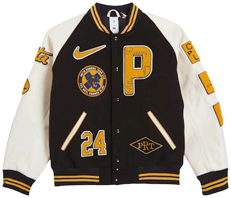 Nike x Patta Running Team Varsity Jacket BlackYellowWhite