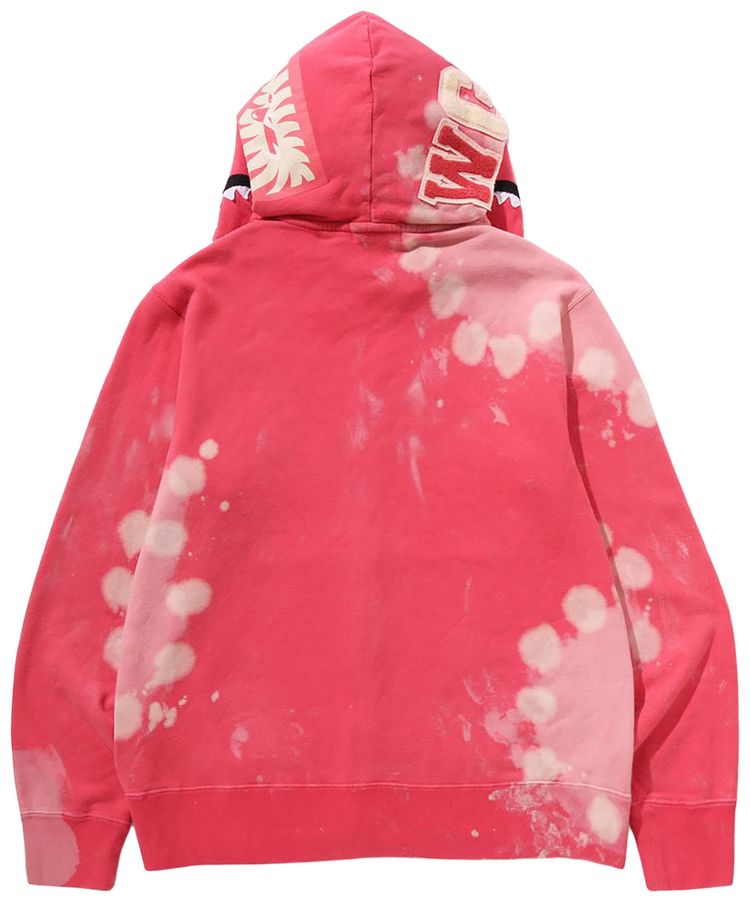 BAPE Hand Dye Shark Full Zip Hoodie Red