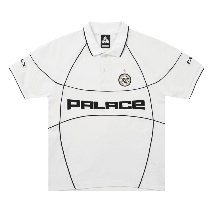 Palace Pro Team Piped Polo White