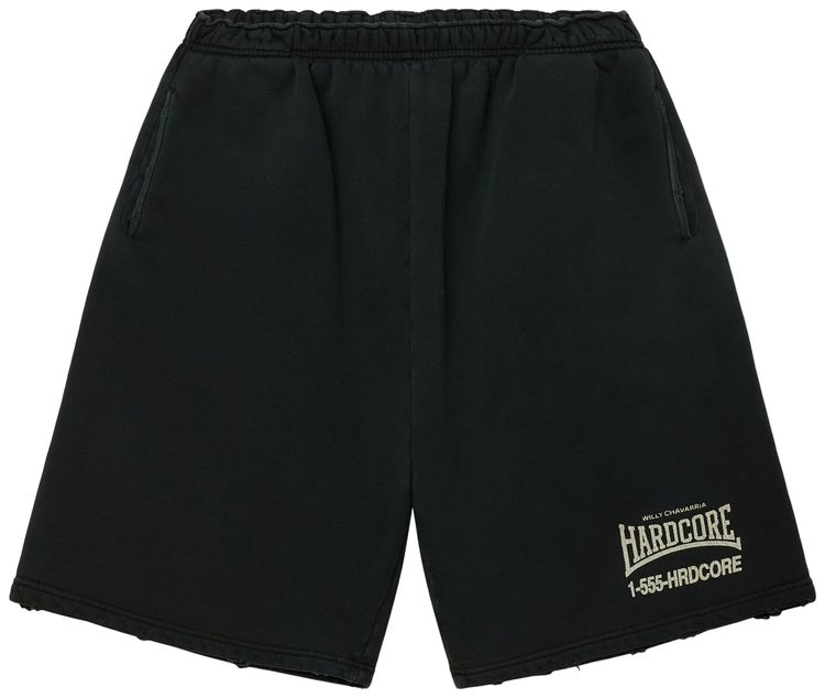 Willy Chavarria Hardcore Buffalo Sweatshort Black