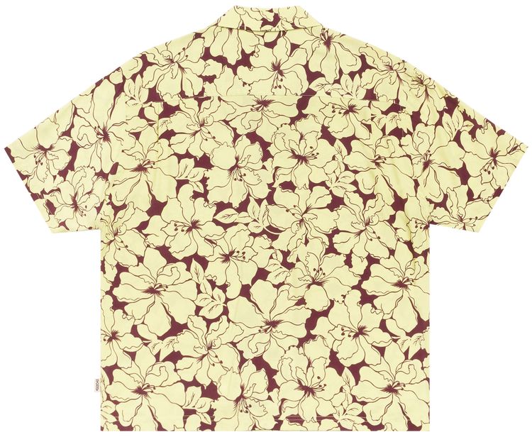 Stussy Floral Hawaiian Shirt Lime