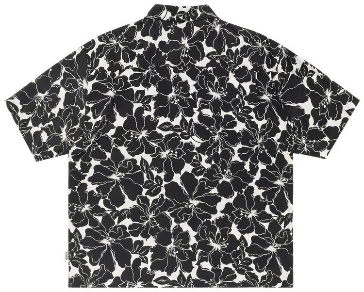 Stussy Floral Hawaiian Shirt Black