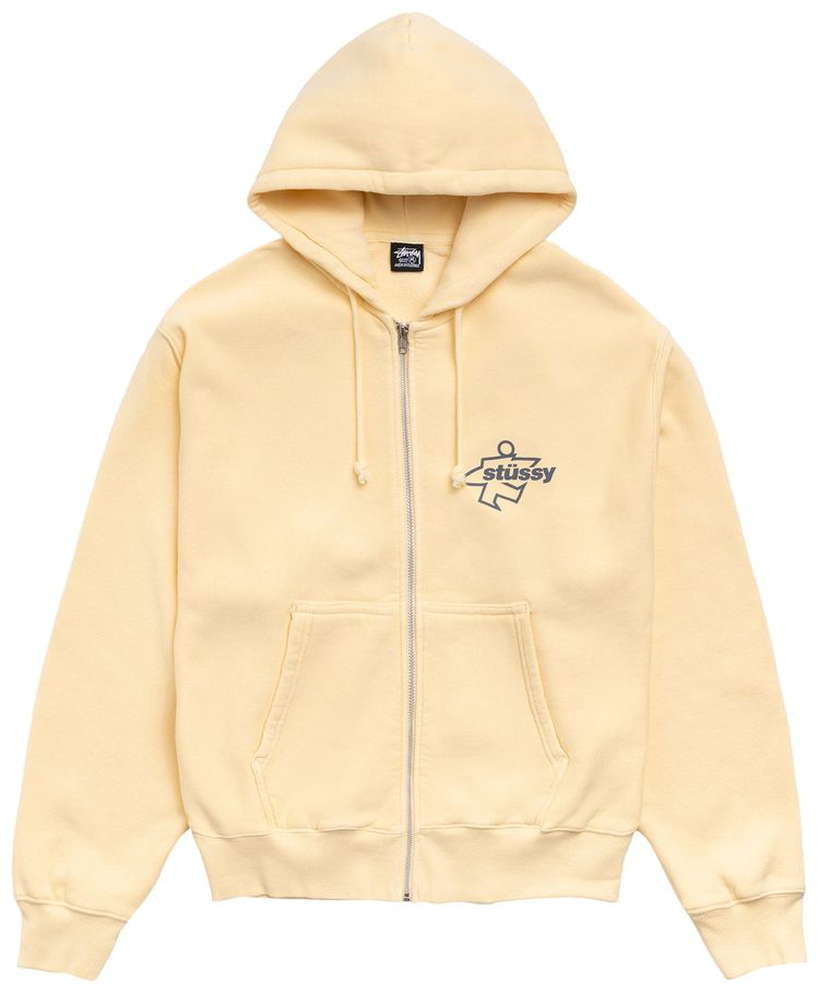 Stussy Surf Size Zip Hoodie Yellow