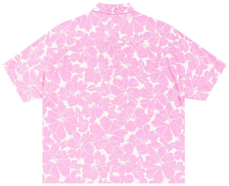 Stussy Floral Hawaiian Shirt Pink