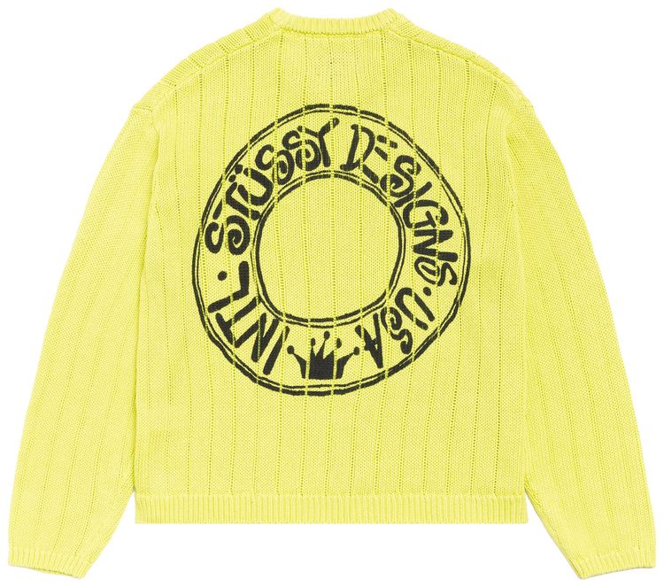 Stussy Buana Logo Sweater Lime