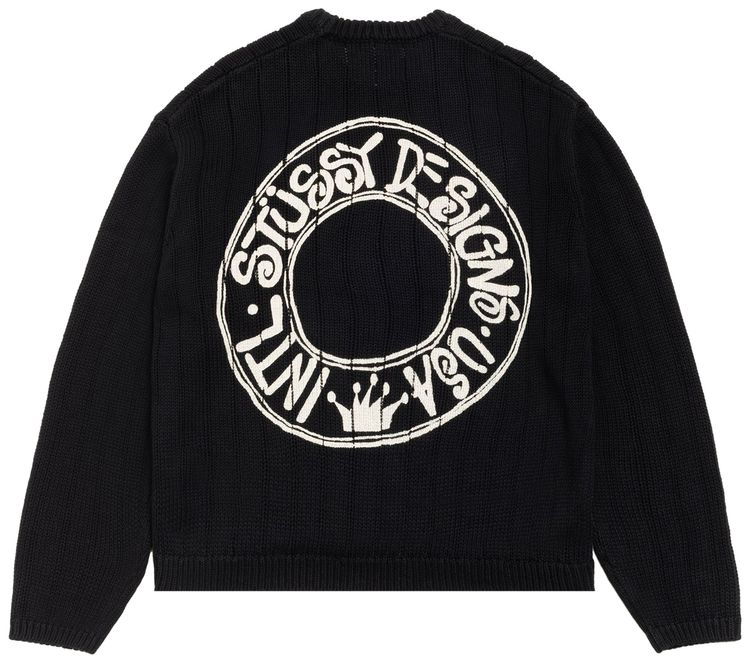 Stussy Buana Logo Sweater Black