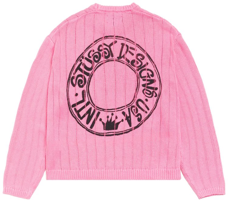 Stussy Buana Logo Sweater Pink