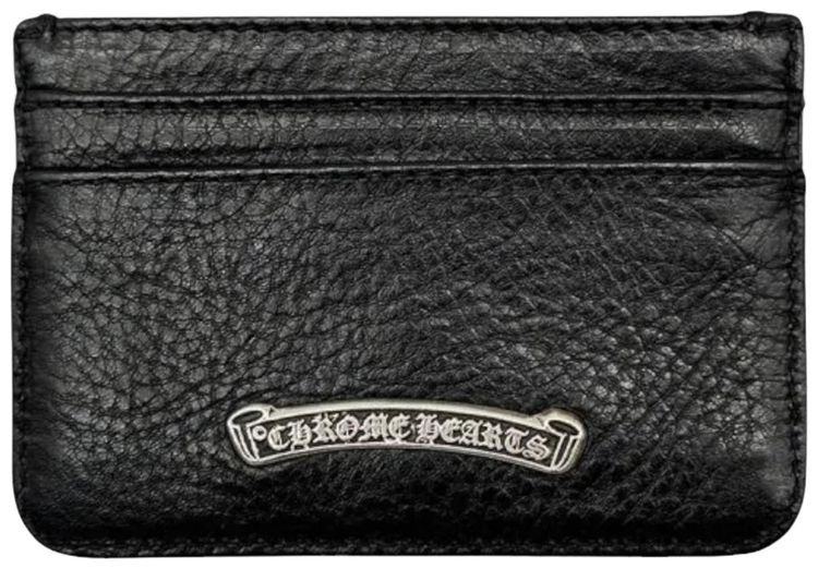 Chrome Hearts Scroll Leather Cardholder Black