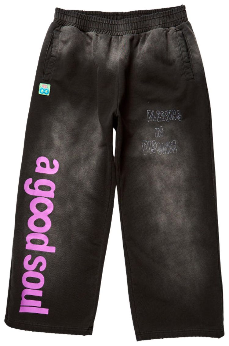 A Good Soul Divine Disruption Sweatpants Faded Black