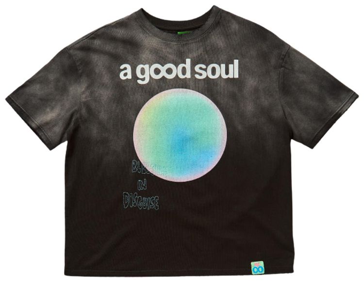 A Good Soul Aura Field T Shirt Faded Black