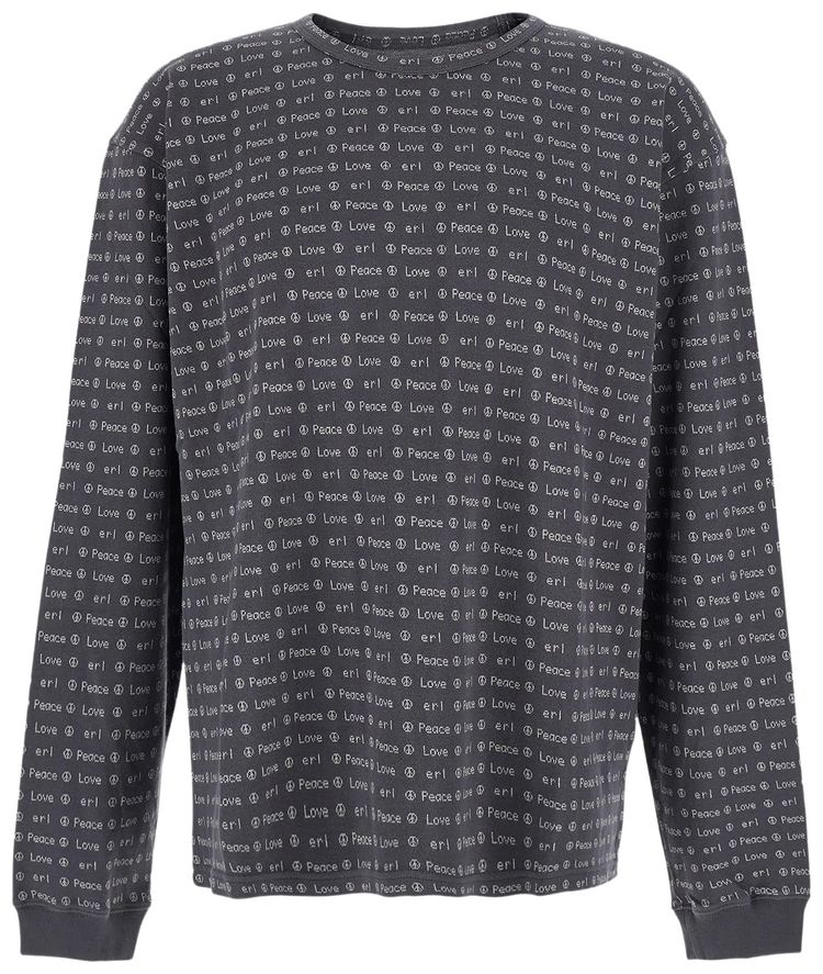ERL Jacquard Long Sleeve Tee Knit Brown