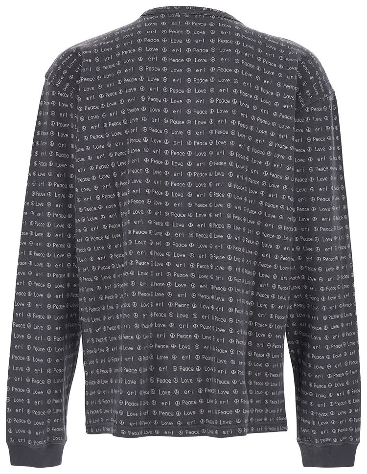 ERL Jacquard Long Sleeve Tee Knit Brown