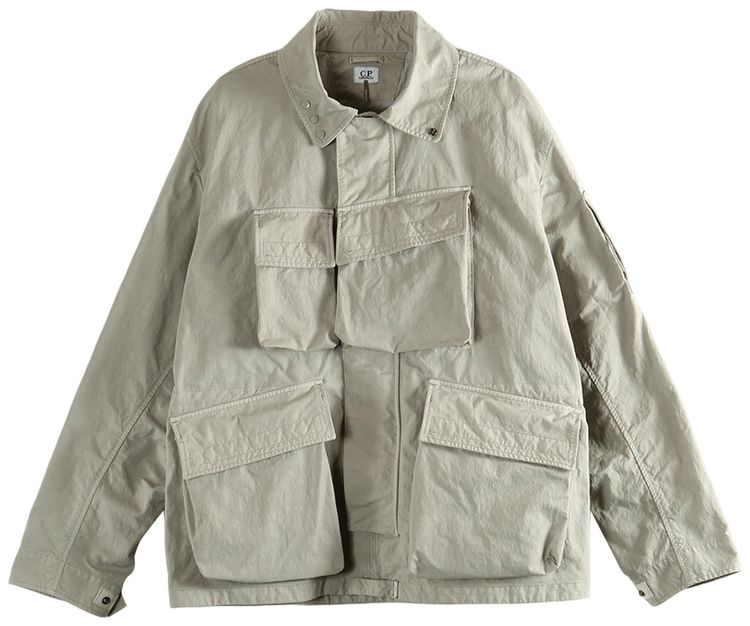 CP Company Twill Zip Lens Jacket Dove