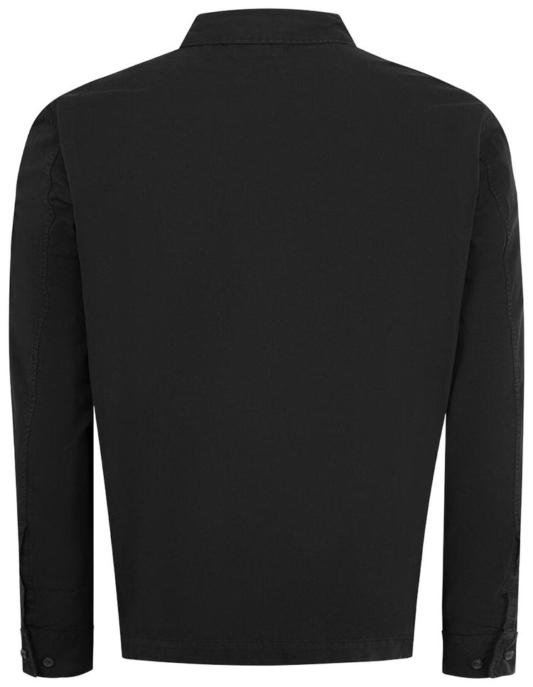 CP Company Organic Gabardine Zipped Lens Overshirt Black