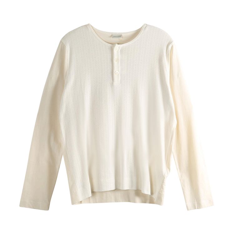 Dries Van Noten Pointelle Jacquard Tank T Shirt Off White