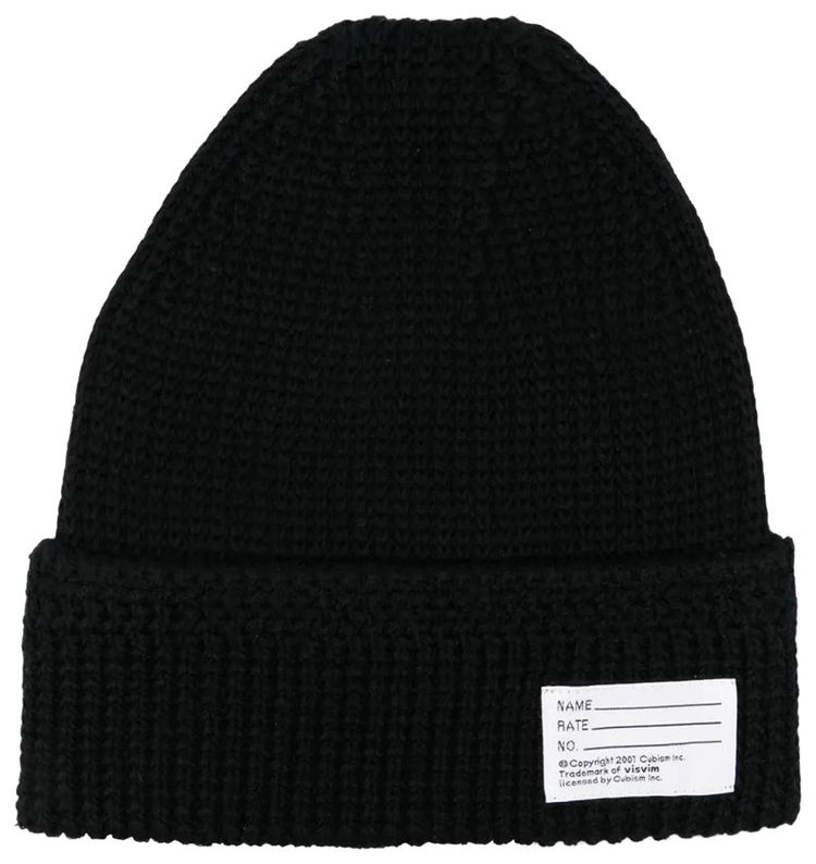 Visvim Cotton Knit Beanie Black