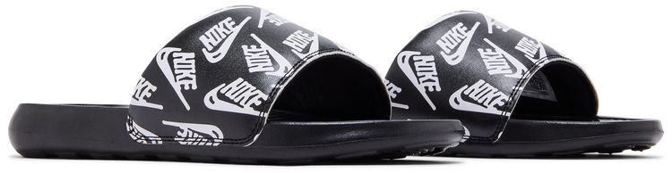 Nike Victori One Slide Repeat Logo Black White