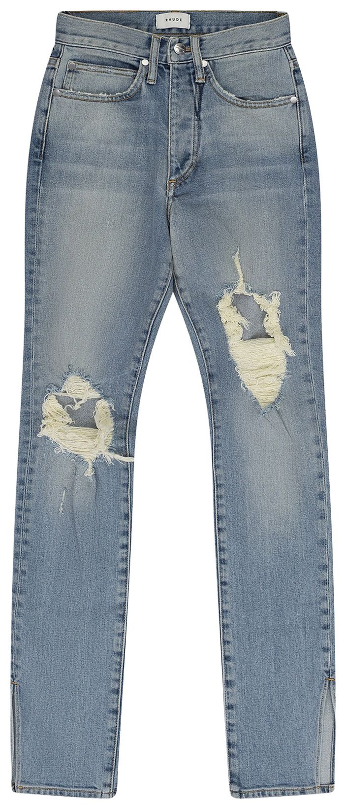Rhude Distressed Skinny Jeans Blue