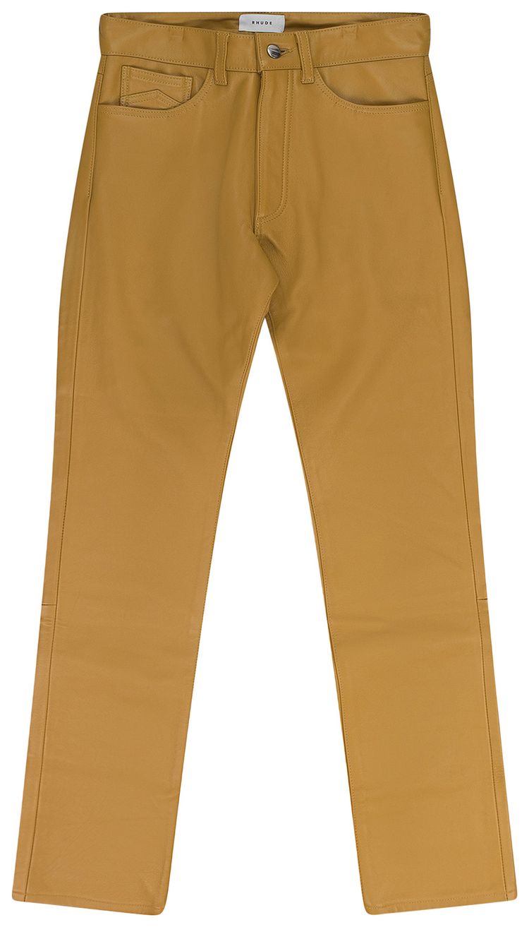 Rhude Leather Pants Brown