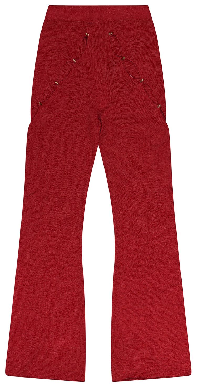 Rhude Knit Straight Pants Red