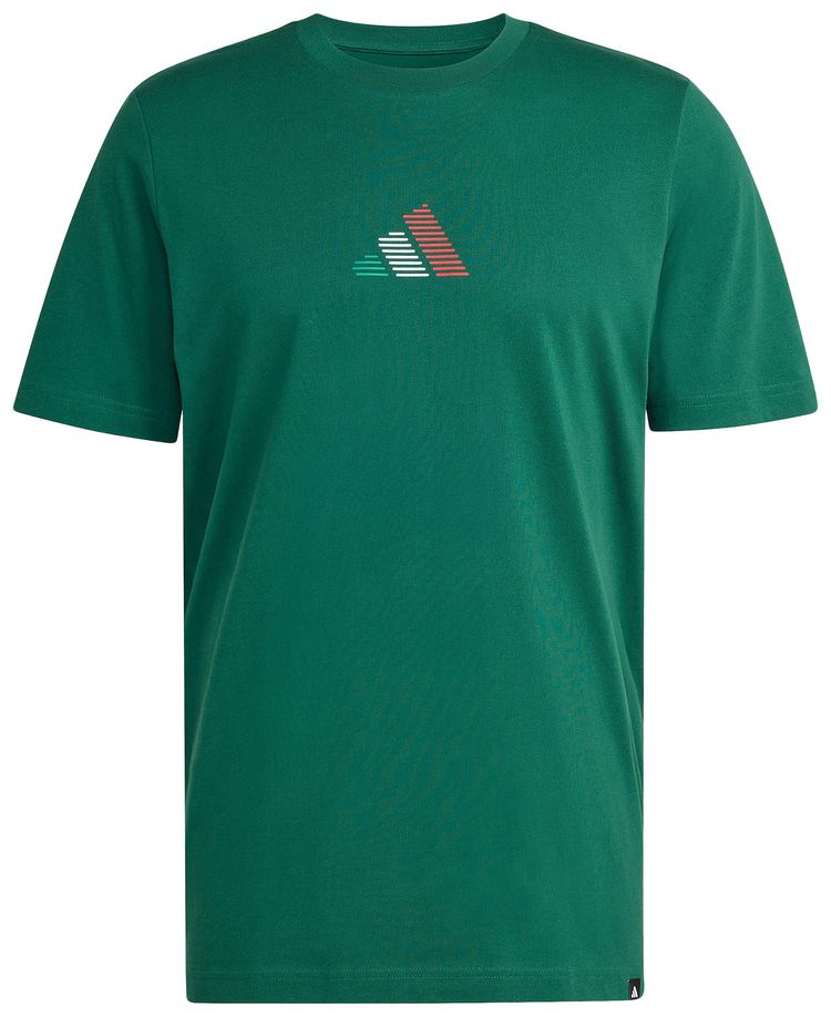 Adidas Mexico Azteca Graphic T Shirt Dark Green