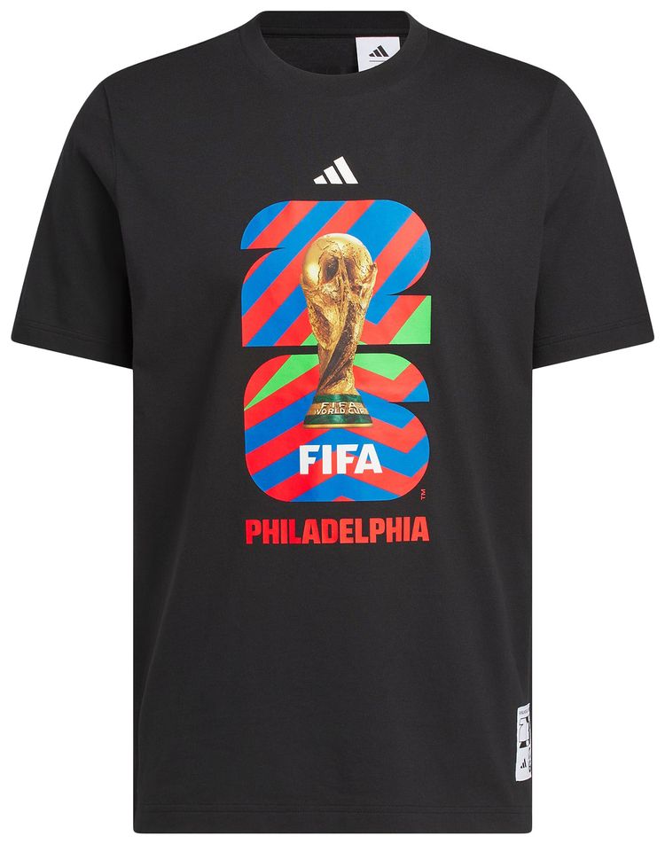 Adidas FIFA World Cup 26 Host City Philadelphia Graphic T Shirt Black