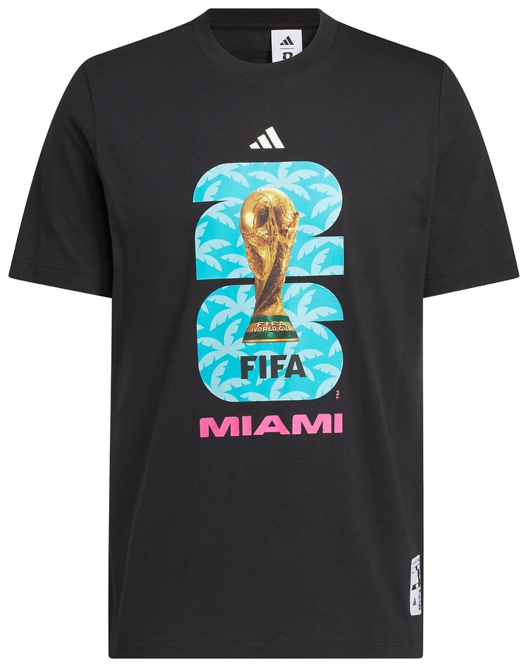 Adidas FIFA World Cup 26 Host City Miami Graphic T Shirt Black