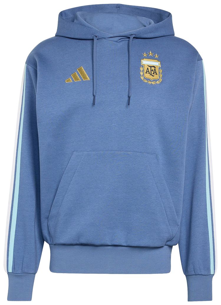 Adidas Argentina Dna Fleece Hoodie Crew Blue