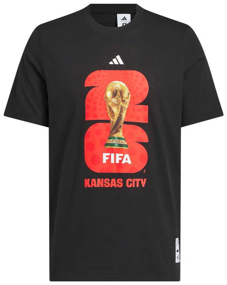 Adidas FIFA World Cup 26 Host City Kansas City Graphic T Shirt Black