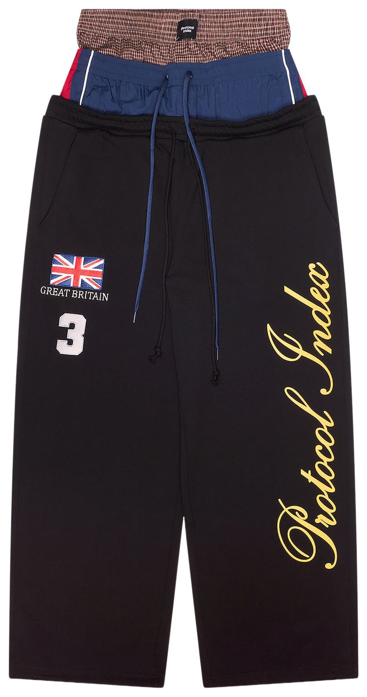 Protocol Index 3 Layered Sweat Pants Black