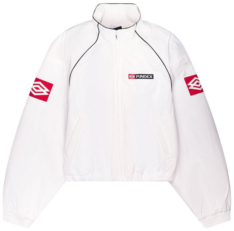 Protocol Index Exaggerated Shoulder Track Jacket White