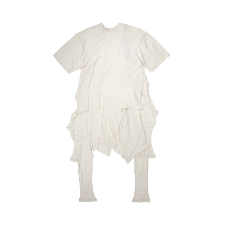 Ann Demeulemeester Seef High Comfort Deconstructed T Shirt With Hope Print White