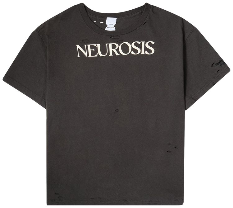 Protocol Index Neurosis Distressed T Shirt Black