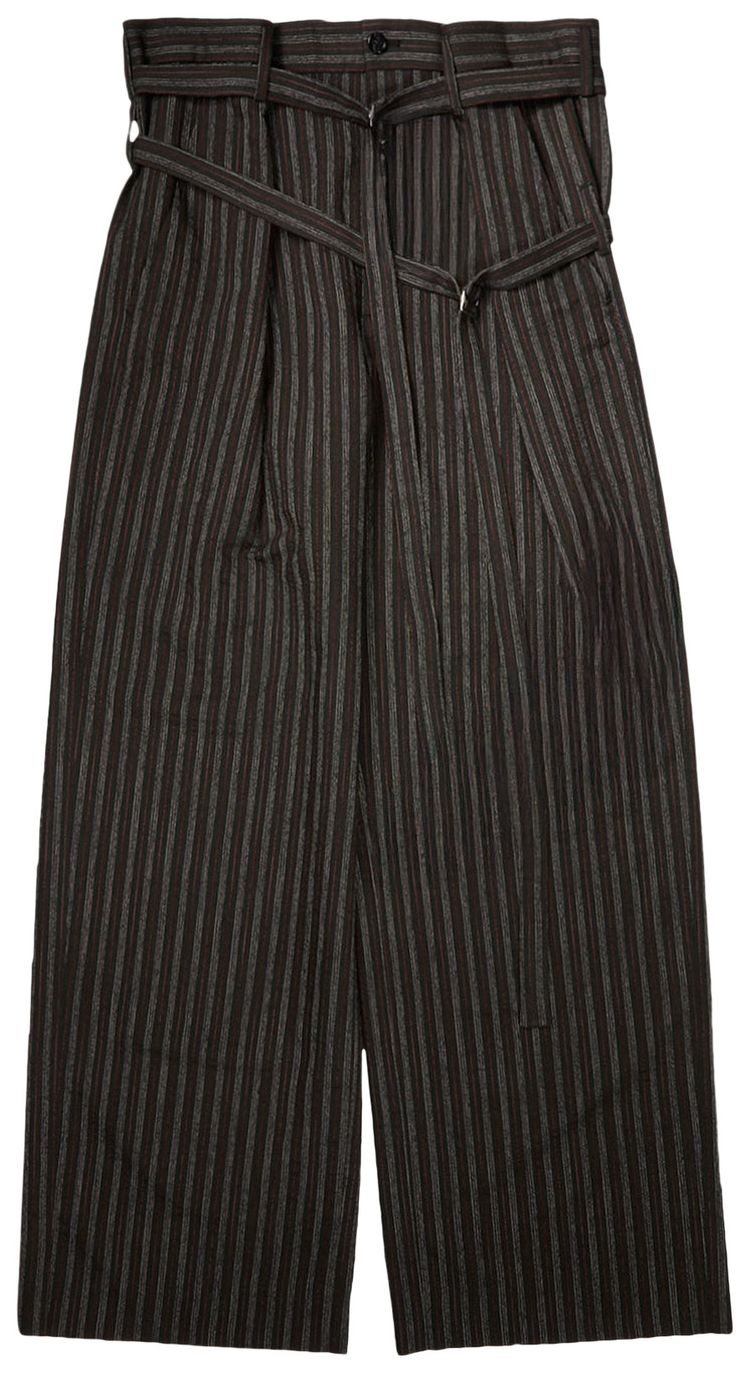 Ann Demeulemeester Woubrecht High Comfort Double Belted Trousers Black