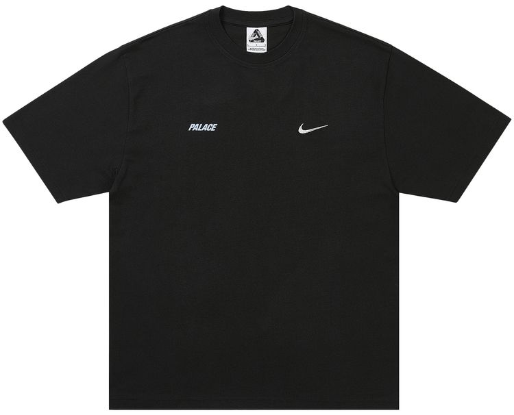 Palace x Nike Font Swoosh T Shirt Black