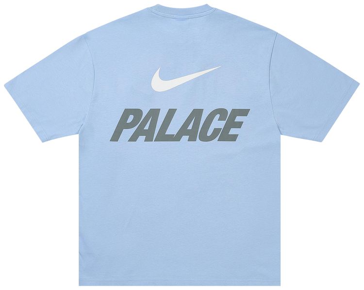 Palace x Nike Font Swoosh T Shirt Sky Blue