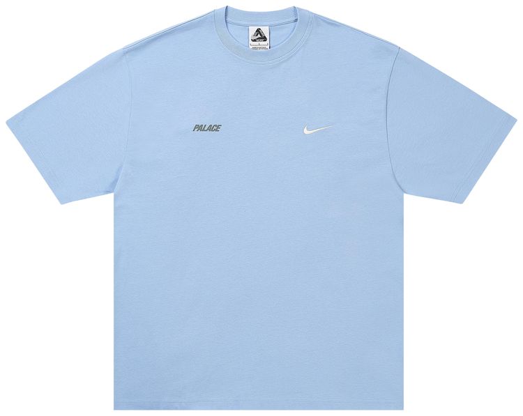 Palace x Nike Font Swoosh T Shirt Sky Blue