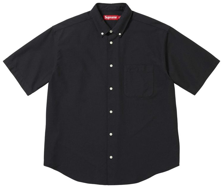 Supreme Loose Fit Oxford Short Sleeve Shirt Black