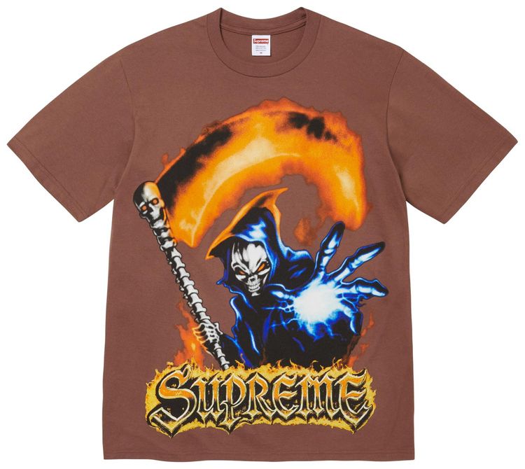 Supreme Grim Reaper Tee Brown