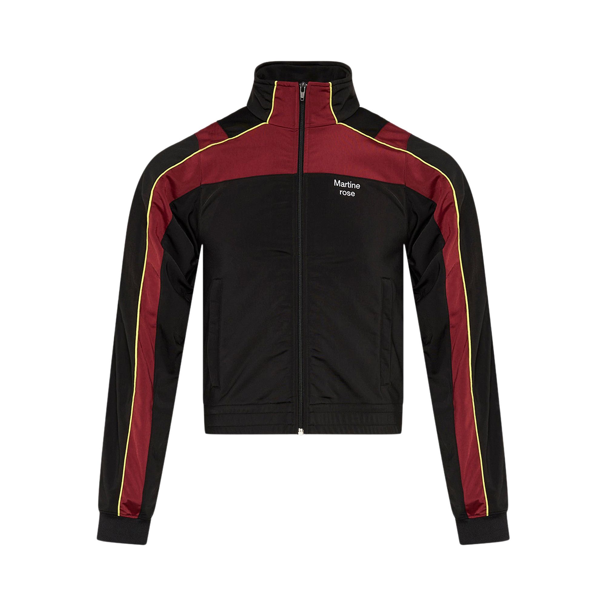 Buy Martine Rose Shrunken Track Jacket 'Black/Burgundy