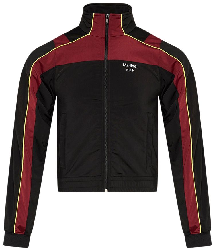 Martine Rose Shrunken Track Jacket BlackBurgundy