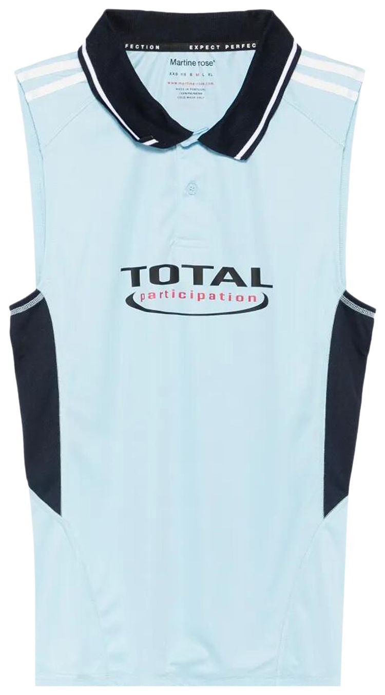 Martine Rose Shrunken Stretch Football Vest Blue LightBlue