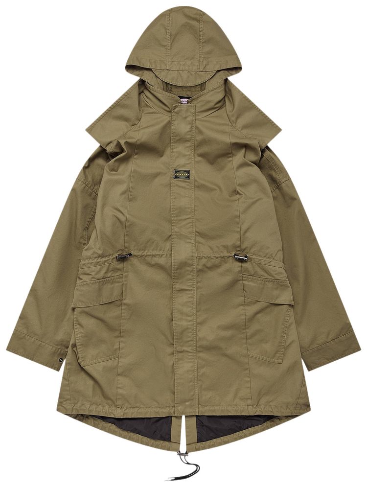 Martine Rose Half Stretch Trench Coat Green Khaki