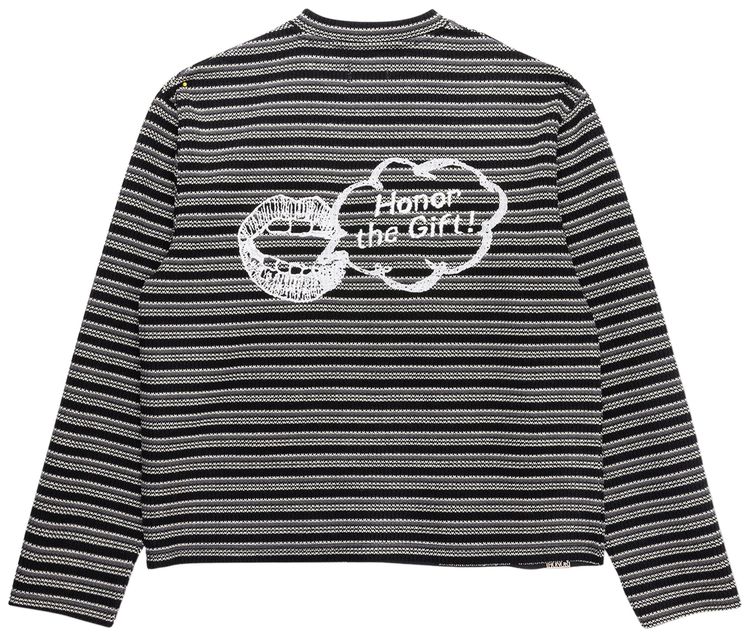 Honor The Gift Speak Striped Crew Long Sleeve Black