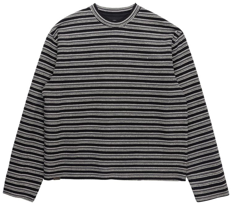 Honor The Gift Speak Striped Crew Long Sleeve Black