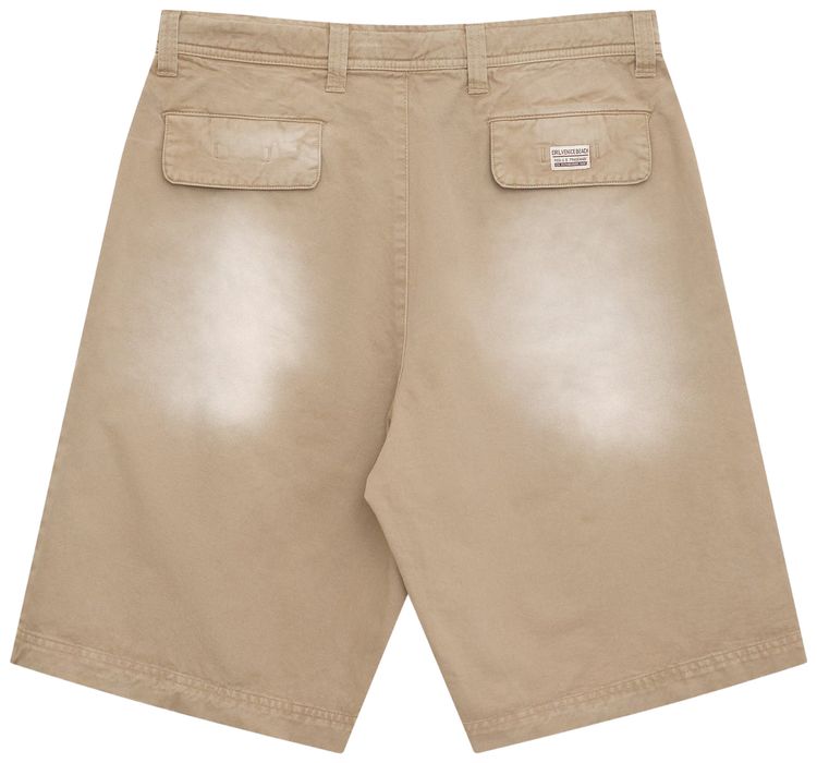 ERL Pleated Chino Shorts Woven Beige