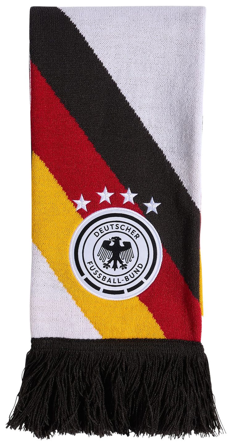 Adidas Germany 26 Scarf White Black Team Power Red 2 Collegiate Gold