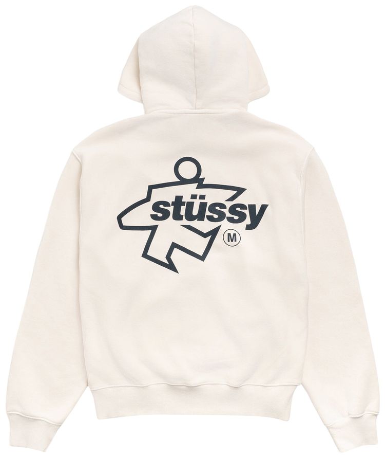 Stussy Surf Size Zip Hoodie Bone