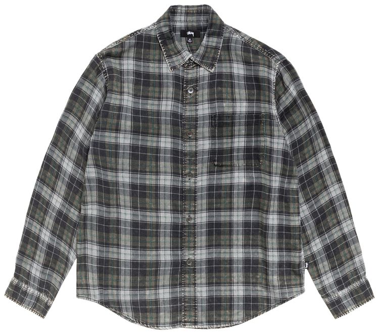 Stussy Matthew Plaid Shirt Charcoal