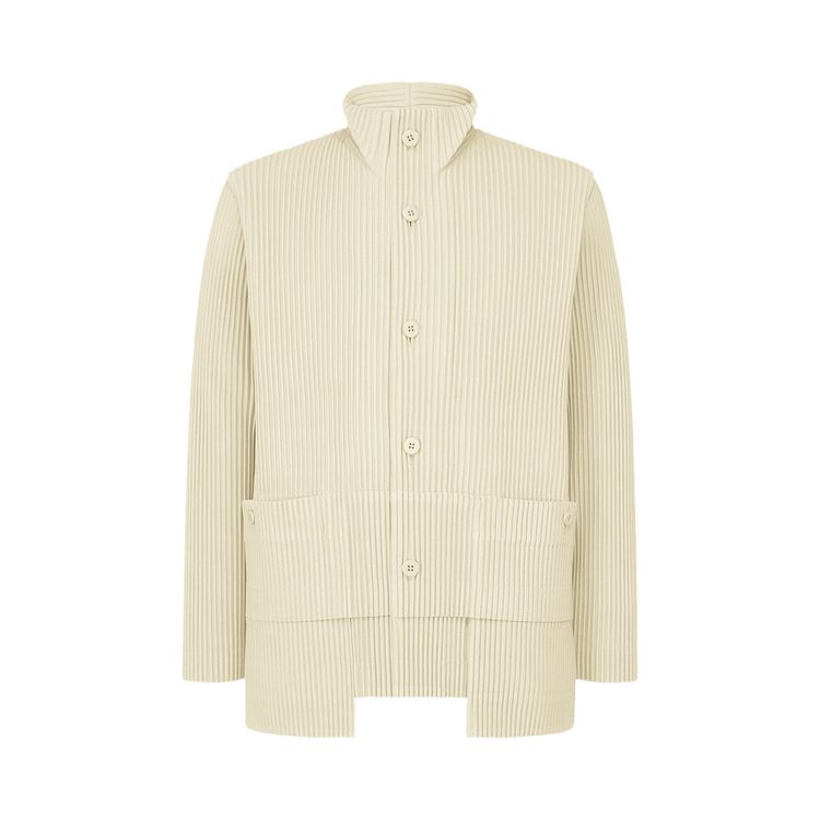 Homme Plisse Issey Miyake Multi Pocket Shirt Limestone